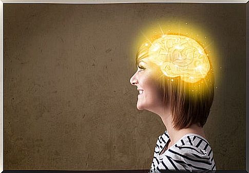 woman with enlightened brain