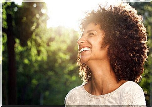 Happy woman smiling