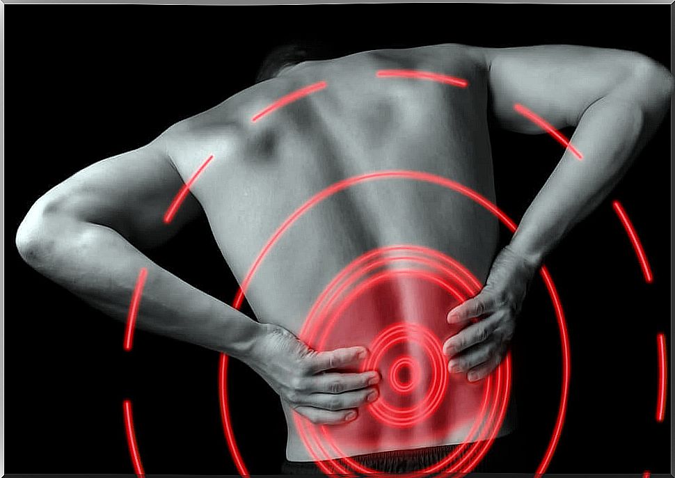 Chronic lumbar pain.