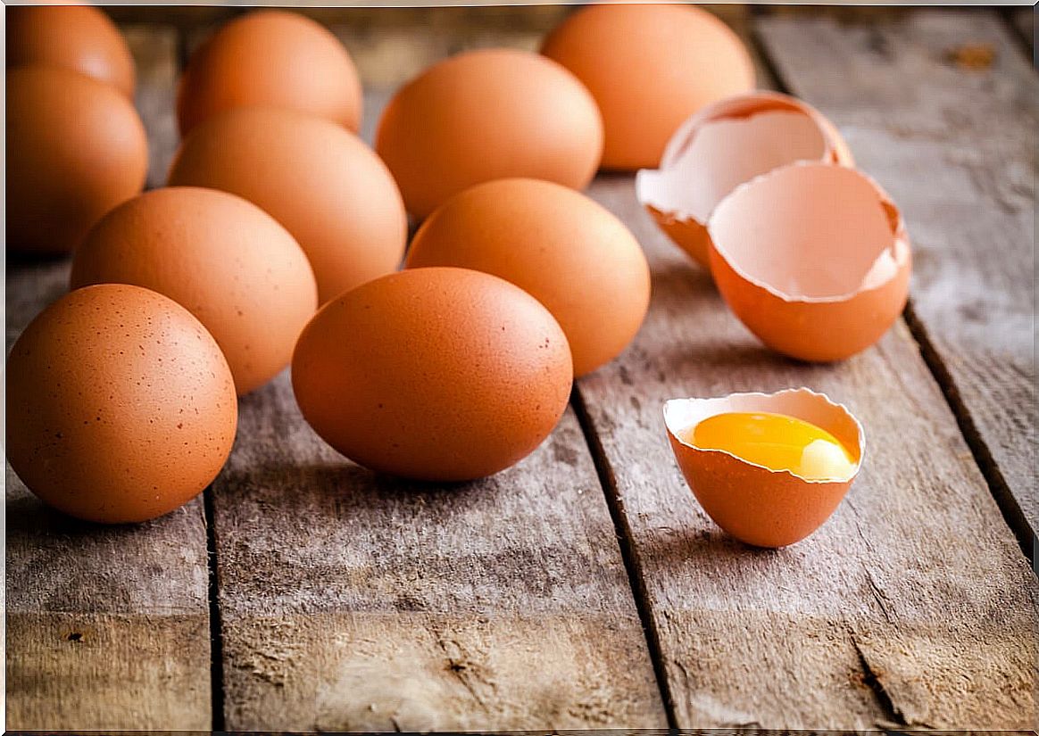 Eggs with plenty of protein.