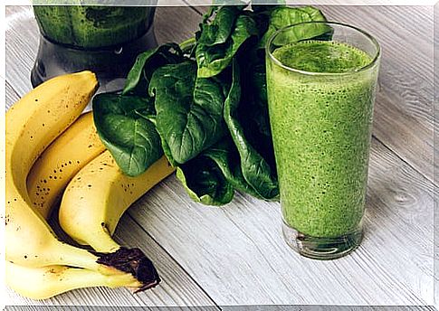 Banana and spinach